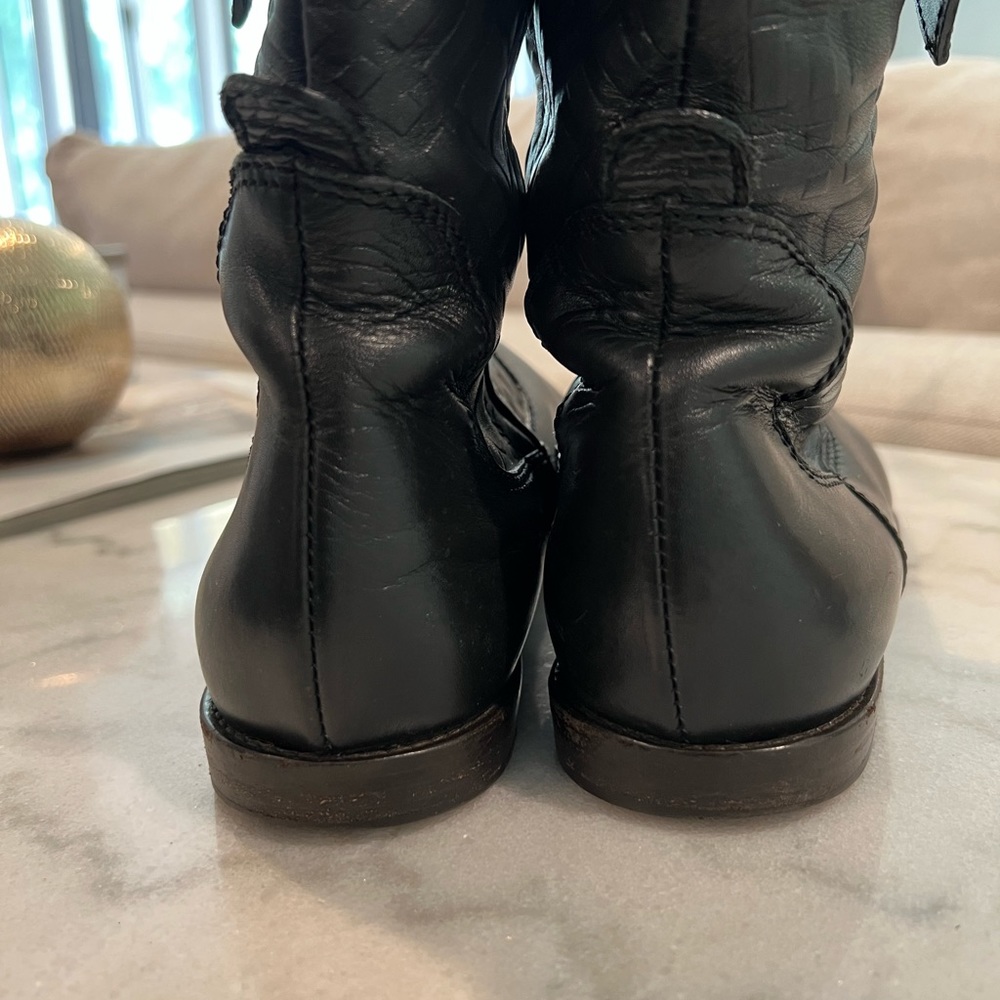 BURBERRY NOVA CHECK Equestrian Signature Riding Boots Size 39.5 - Picture 15 of 16